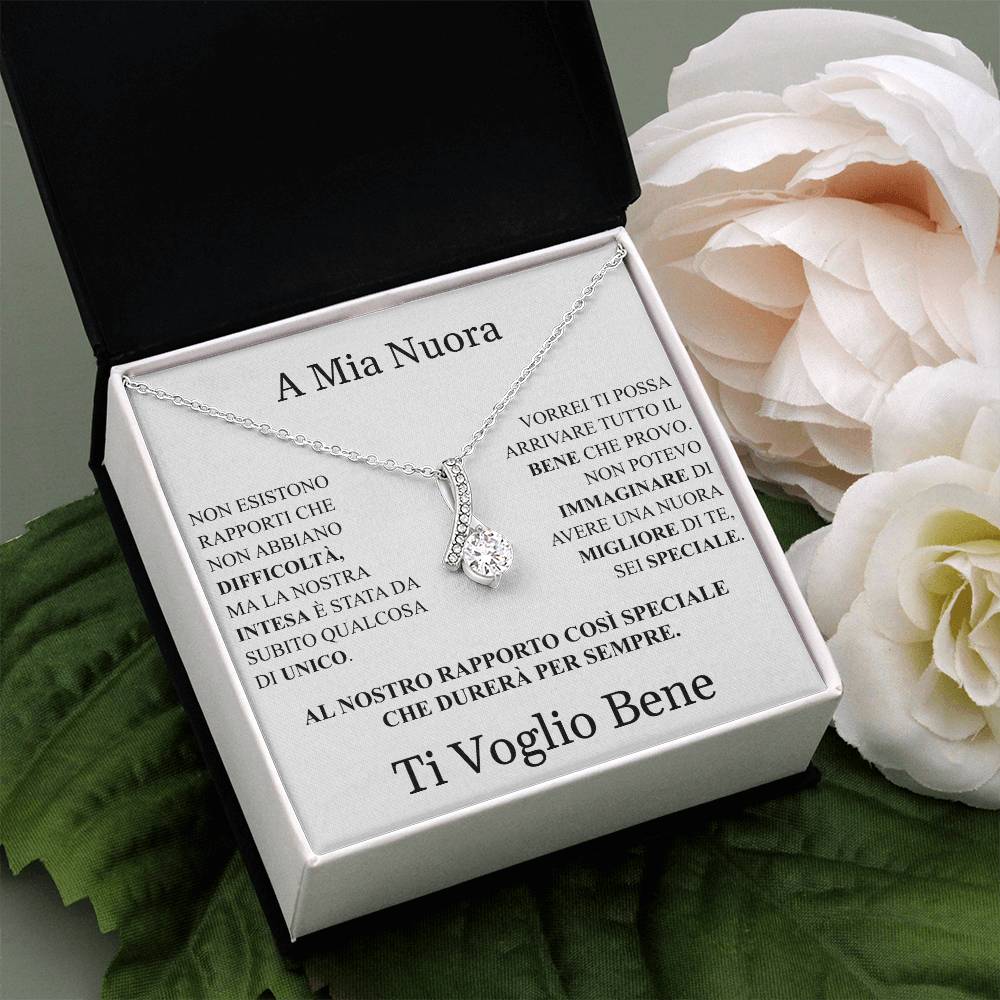 MYOSPARK Collana regalo per sposa, figlia, regalo di nozze, da mamma e papà, regalo di nozze, regalo per la figlia della mamma per il giorno del matrimonio, Acciaio inossidabile