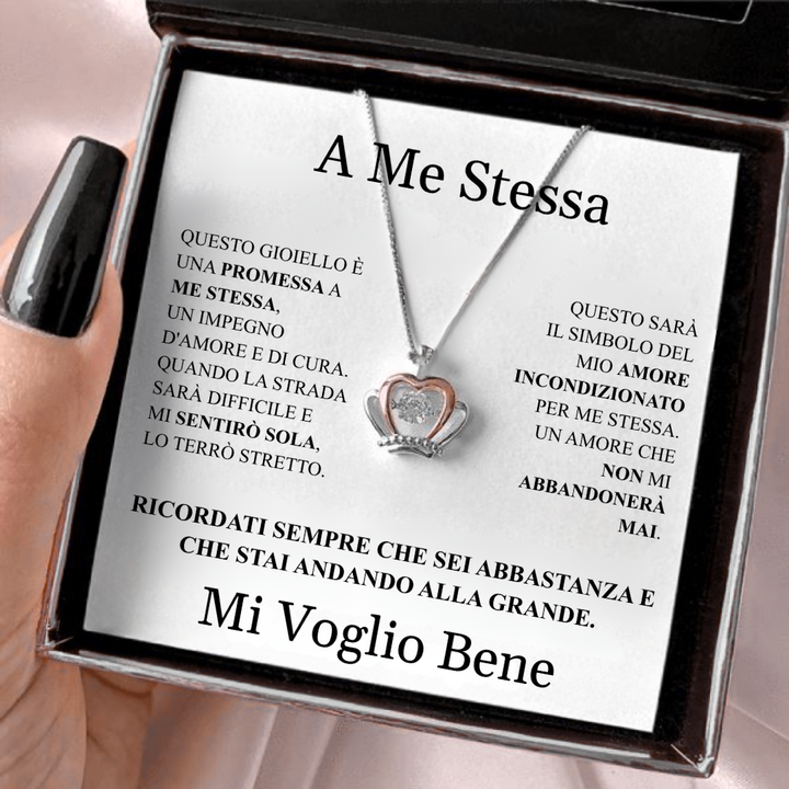 COLLANA "CUORE INCORONATO" A ME STESSA.