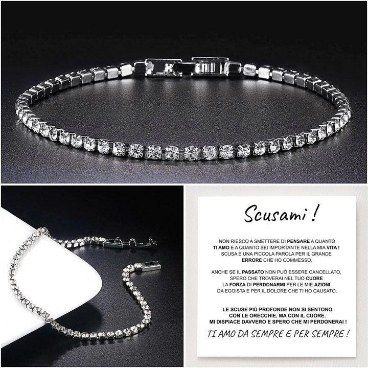 BRACCIALE TENNIS "SHINE" PER SCUSARMI.