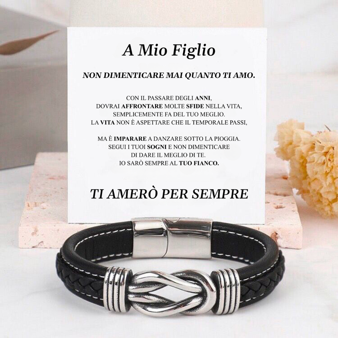 BRACCIALE TRECCIA CON DEDICA.