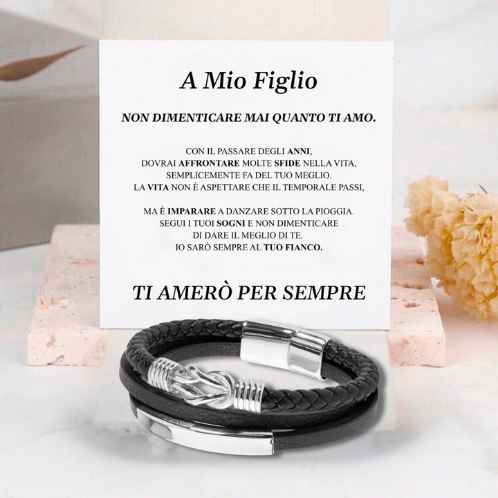 BRACCIALE AMORE INFINITO FIGLIO - DEDICA SOGNI FUTURI.