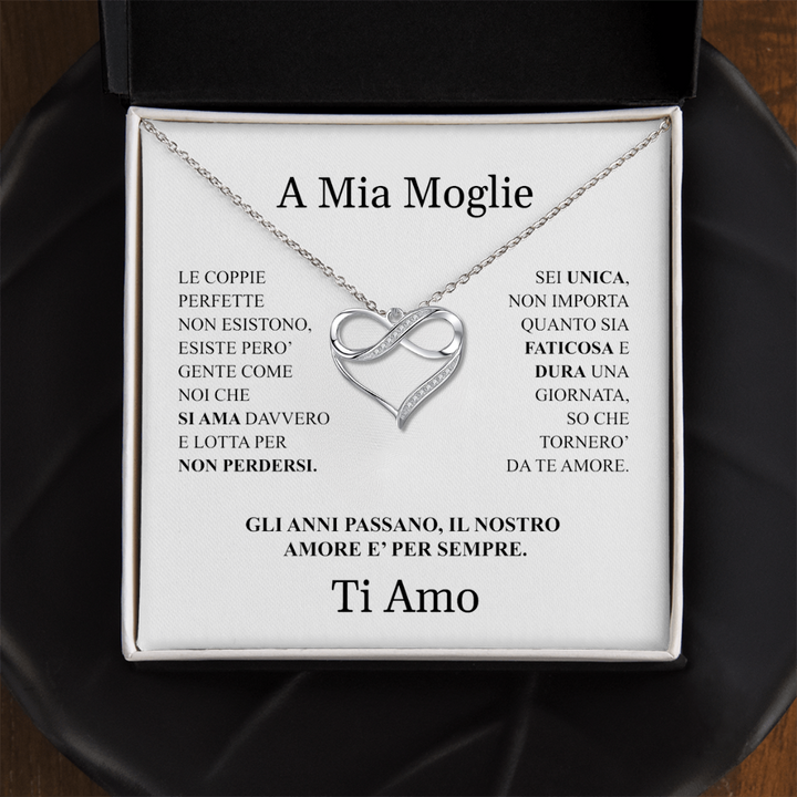 COLLANA "CUORE INFINITO" A MIA MOGLIE.