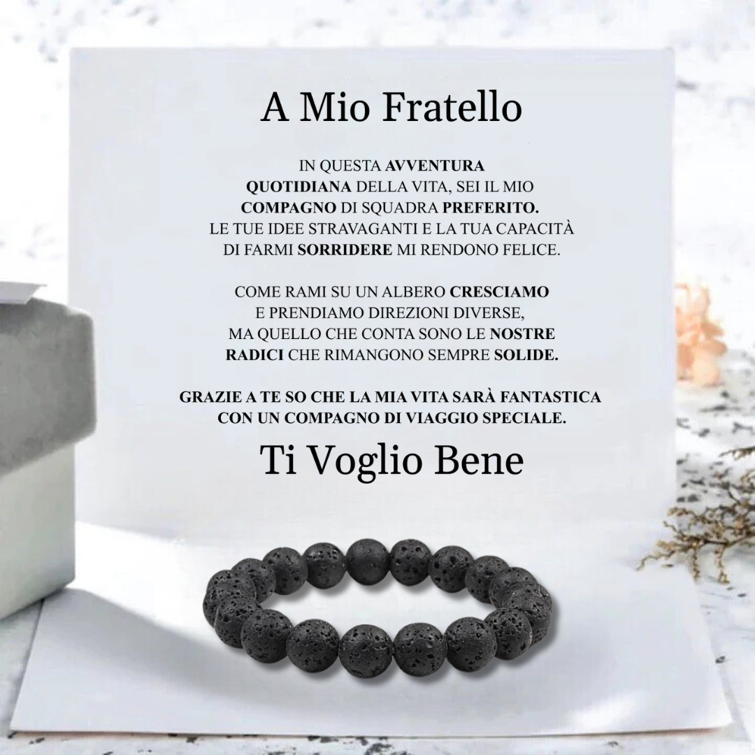 BRACCIALE "PERLE NERE" A MIO FRATELLO.