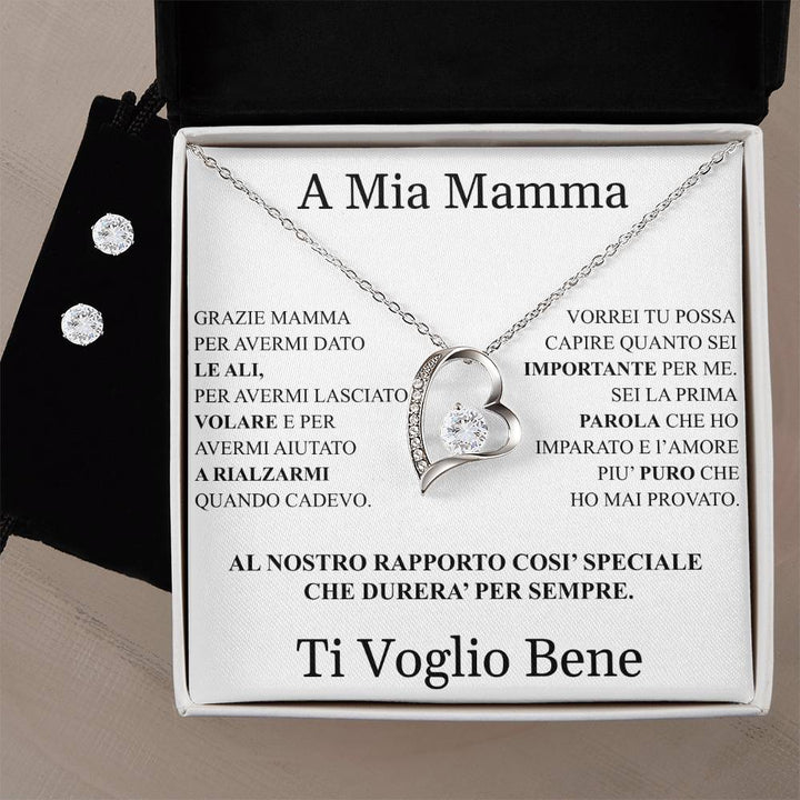 COLLANA "CUORE" CON ORECCHINI OMAGGIO.