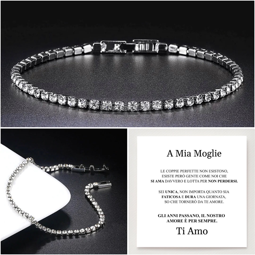 BRACCIALE TENNIS "SHINE" A MIA MOGLIE.