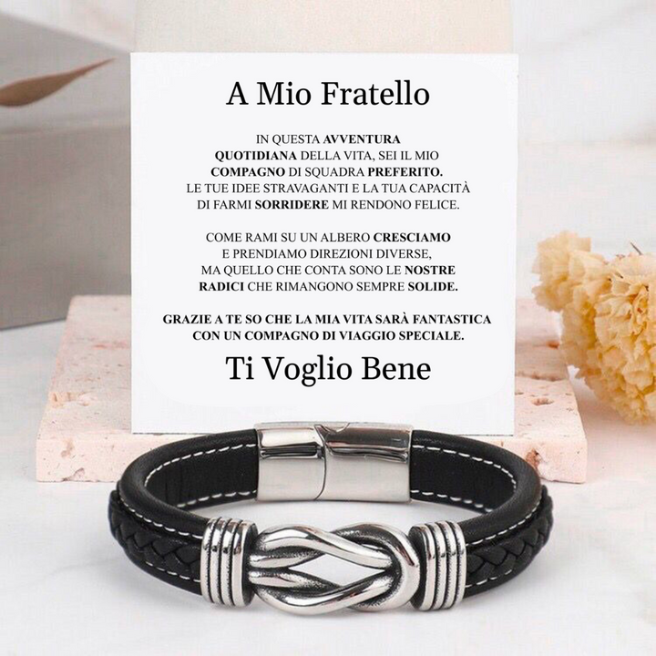 BRACCIALE "TRECCIA" A MIO FRATELLO.