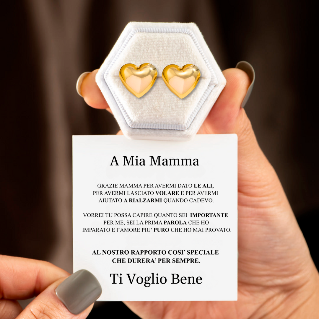 ORECCHINI "CUORE" A MIA MAMMA.