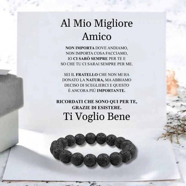 BRACCIALE "PERLE NERE" AL MIO MIGLIORE AMICO.