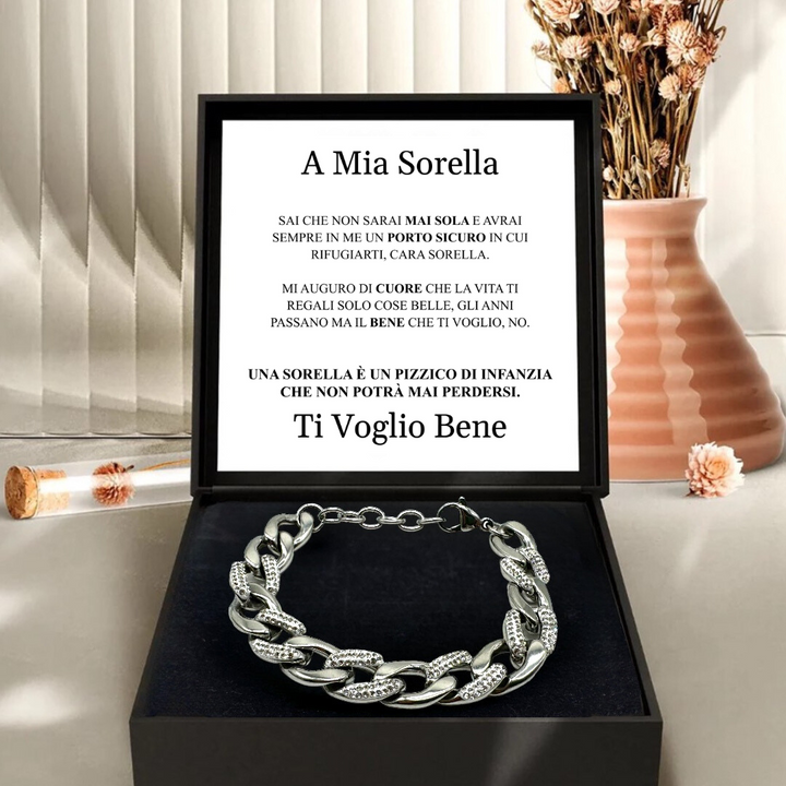 BRACCIALE "CATENA D'AMORE"  A MIA SORELLA.