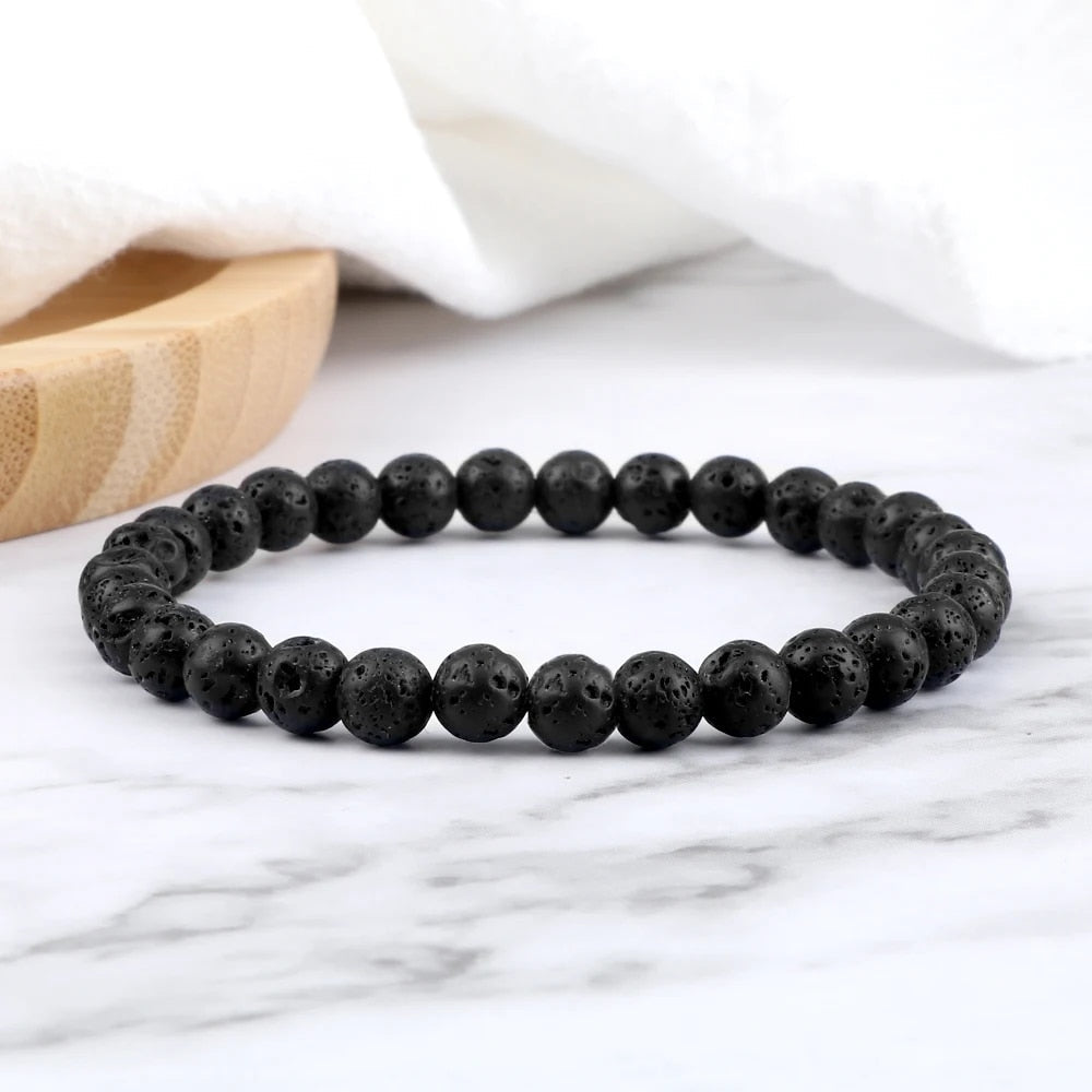Bracciale con perle nere e Howlite - Pearls Bracciale con perle nere e Howlite - Pearls