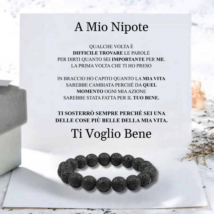 BRACCIALE "PERLE NERE" A MIO NIPOTE.