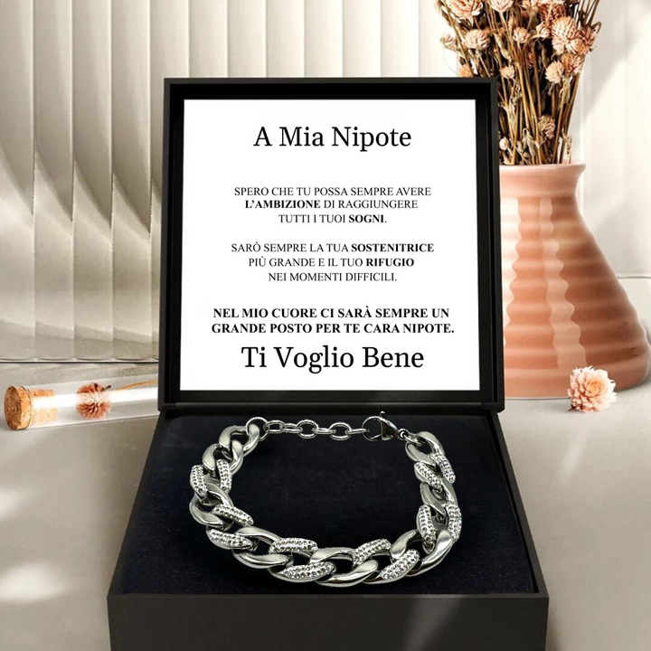 BRACCIALE "CATENA D'AMORE" A MIA NIPOTE.