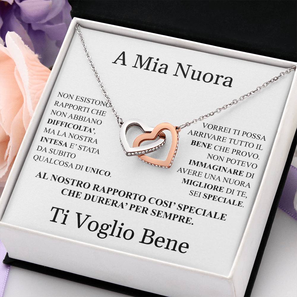 COLLANA "INTRECCIO DI CUORI" PER LA NUORA.