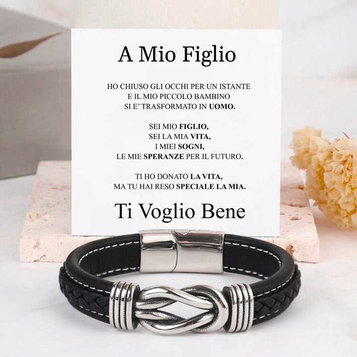 BRACCIALE TRECCIA CON DEDICA.