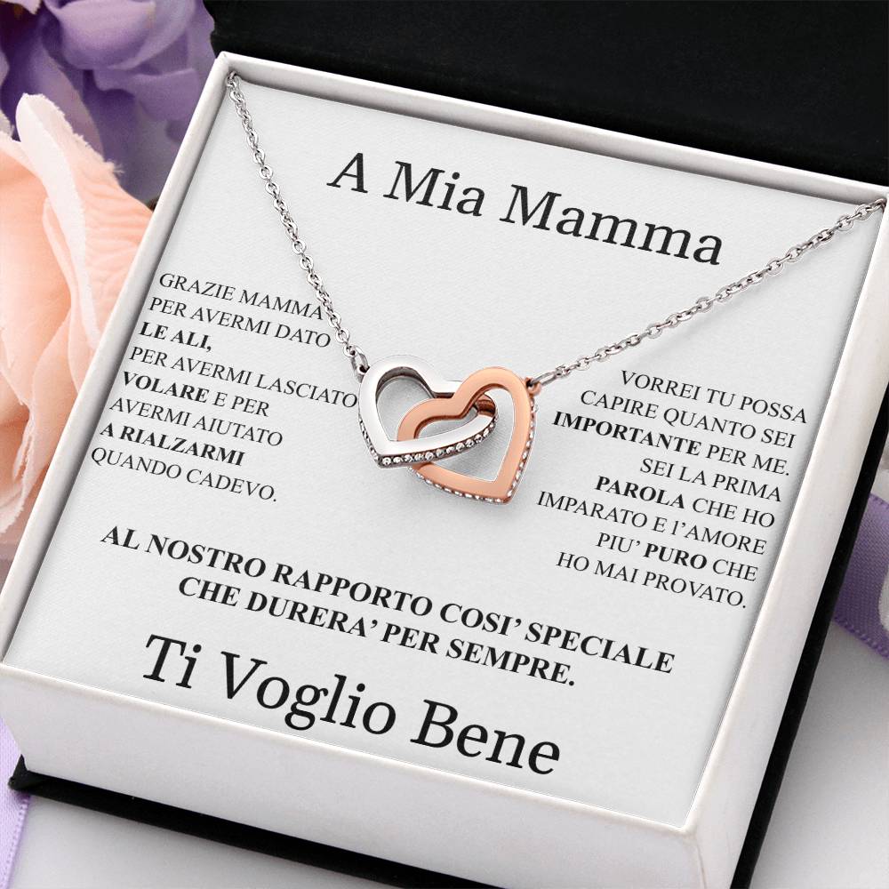 COLLANA "INTRECCIO DI CUORI" A MIA MAMMA.