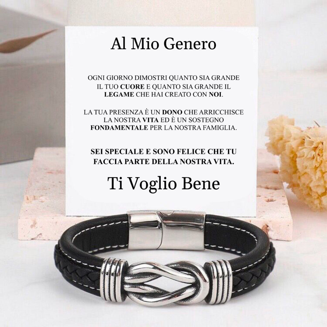 BRACCIALE TRECCIA CON DEDICA
